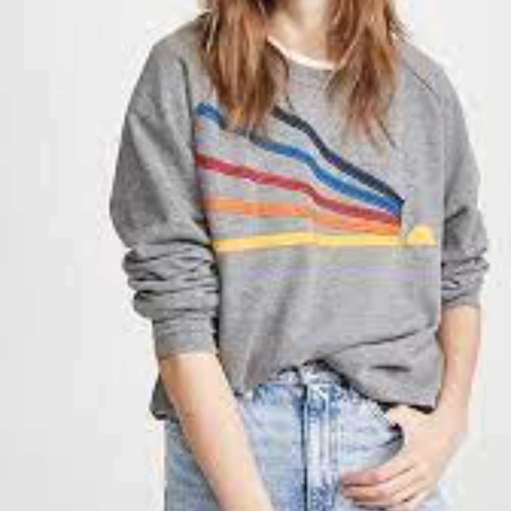 Aviator Nation Rainbow Sunray crewneck